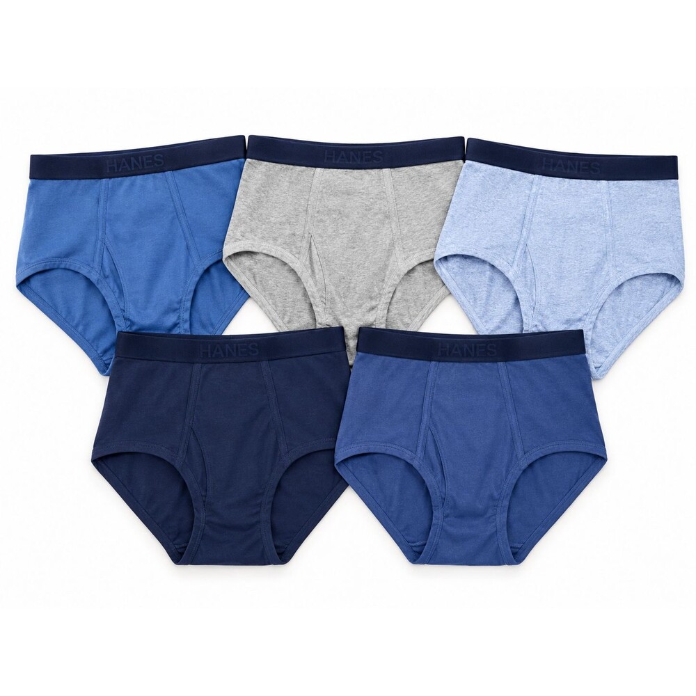 Lot of 5 Men's 4XL XXXXL Tagless Hanes Briefs Underwear New